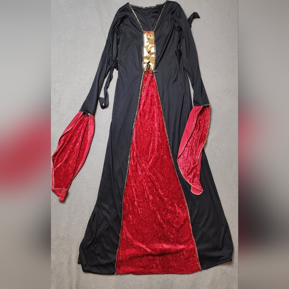 Renaissance Vampire costume With New Wig size Adult Med
